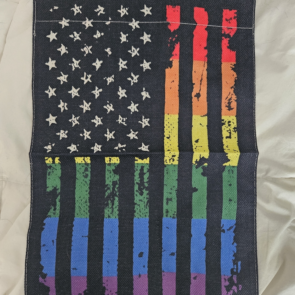 Rainbow American Flag Tapestry